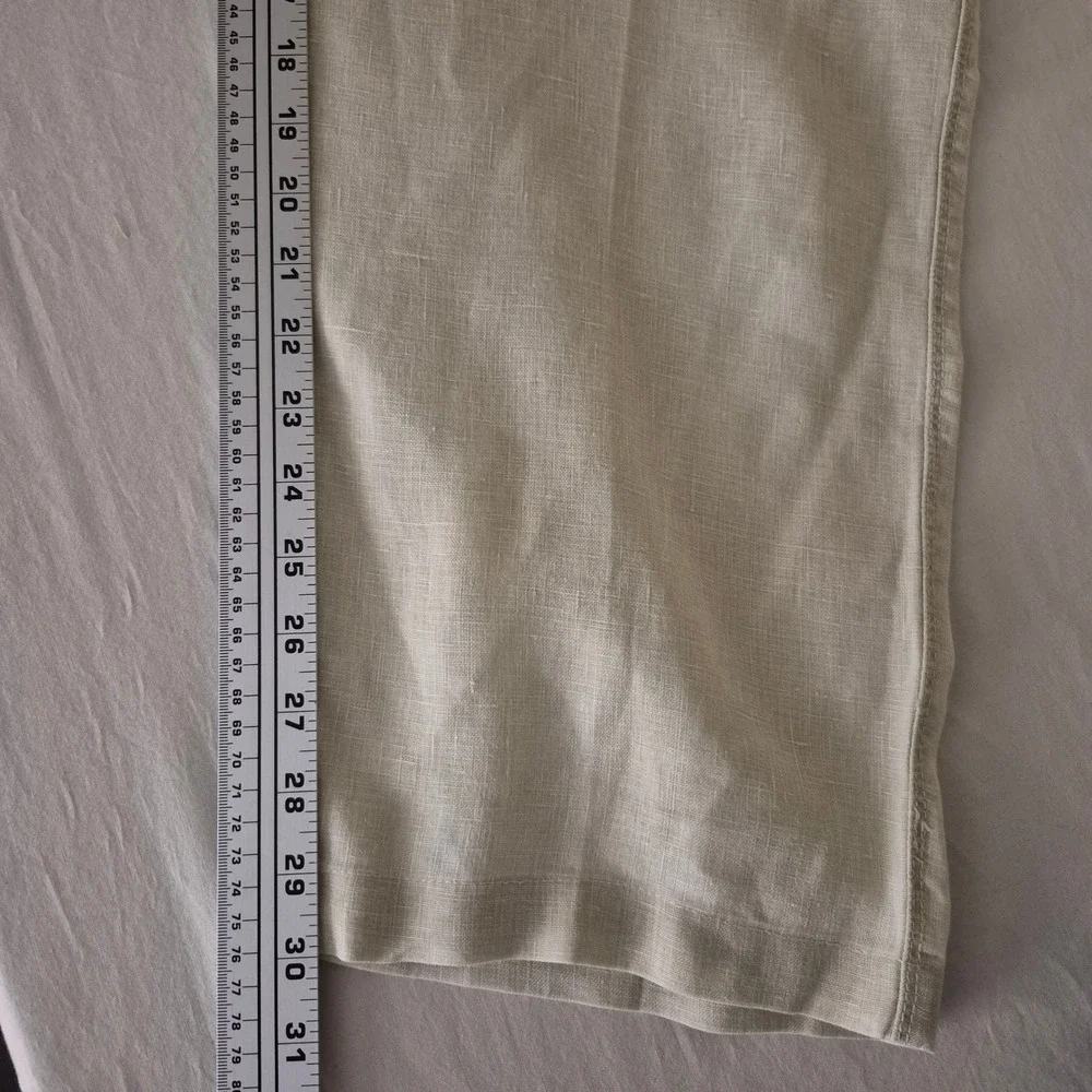 Tommy Bahama Relax Mens 38x32 Beige 100% Linen Straight Leg Pants Khaki Trousers